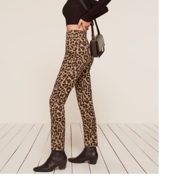 Reformation Petite Braydon Leopard Pant